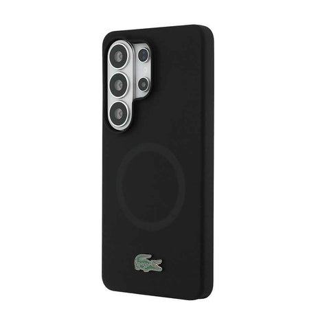 Galaxy S26 Ultra Kılıf Lacoste Orjinal Lisanslı M-safe Şarj Özellikli İkonik Logolu Metal Kamera Çerçeveli Silikon Kapak