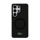 Galaxy S26 Ultra Kılıf Lacoste Orjinal Lisanslı M-safe Şarj Özellikli İkonik Logolu Metal Kamera Çerçeveli Silikon Kapak