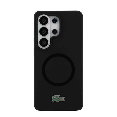 Galaxy S26 Ultra Kılıf Lacoste Orjinal Lisanslı M-safe Şarj Özellikli İkonik Logolu Metal Kamera Çerçeveli Silikon Kapak