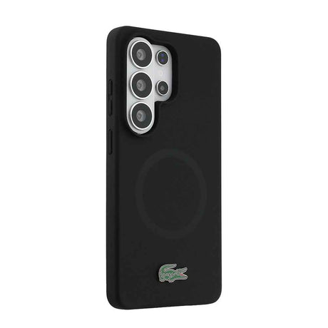 Galaxy S26 Ultra Kılıf Lacoste Orjinal Lisanslı M-safe Şarj Özellikli İkonik Logolu Metal Kamera Çerçeveli Silikon Kapak