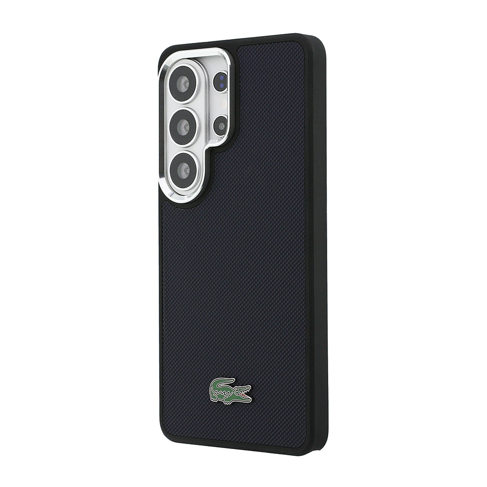 Galaxy S26 Ultra Kılıf Lacoste Orjinal Lisanslı PU Pike Desenli Arka Yüzey İkonik Timsah Metal Logolu Kapak