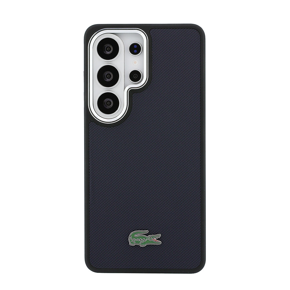 Galaxy S26 Ultra Kılıf Lacoste Orjinal Lisanslı PU Pike Desenli Arka Yüzey İkonik Timsah Metal Logolu Kapak