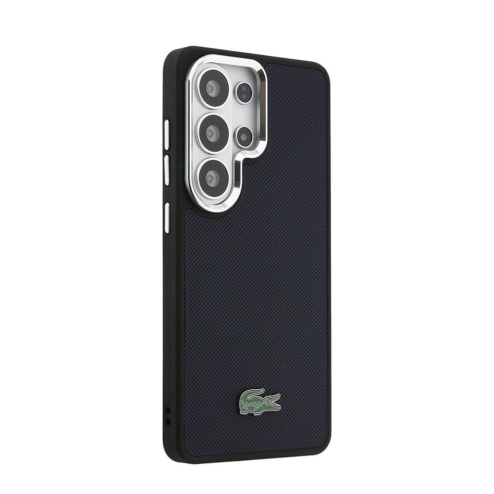 Galaxy S26 Ultra Kılıf Lacoste Orjinal Lisanslı PU Pike Desenli Arka Yüzey İkonik Timsah Metal Logolu Kapak