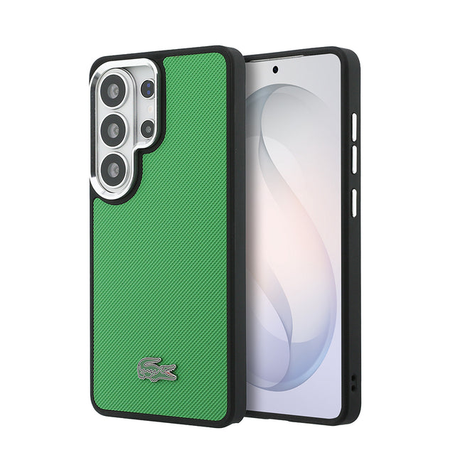 Galaxy S26 Ultra Kılıf Lacoste Orjinal Lisanslı PU Pike Desenli Arka Yüzey İkonik Timsah Metal Logolu Kapak