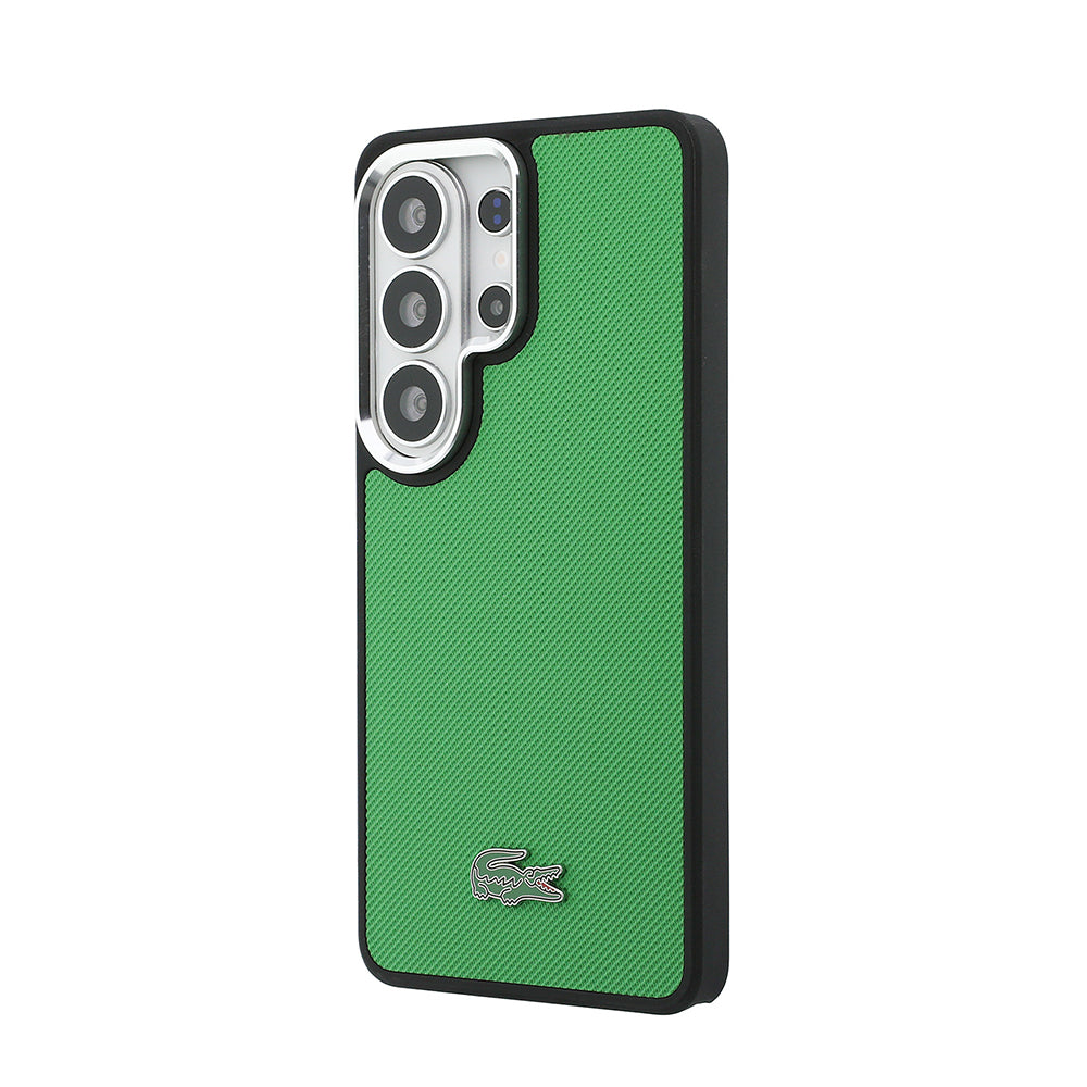 Galaxy S26 Ultra Kılıf Lacoste Orjinal Lisanslı PU Pike Desenli Arka Yüzey İkonik Timsah Metal Logolu Kapak