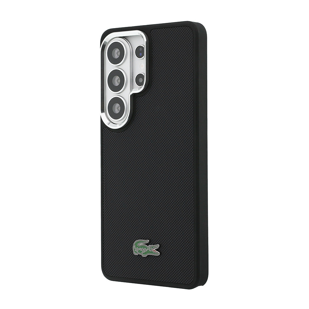 Galaxy S26 Ultra Kılıf Lacoste Orjinal Lisanslı PU Pike Desenli Arka Yüzey İkonik Timsah Metal Logolu Kapak