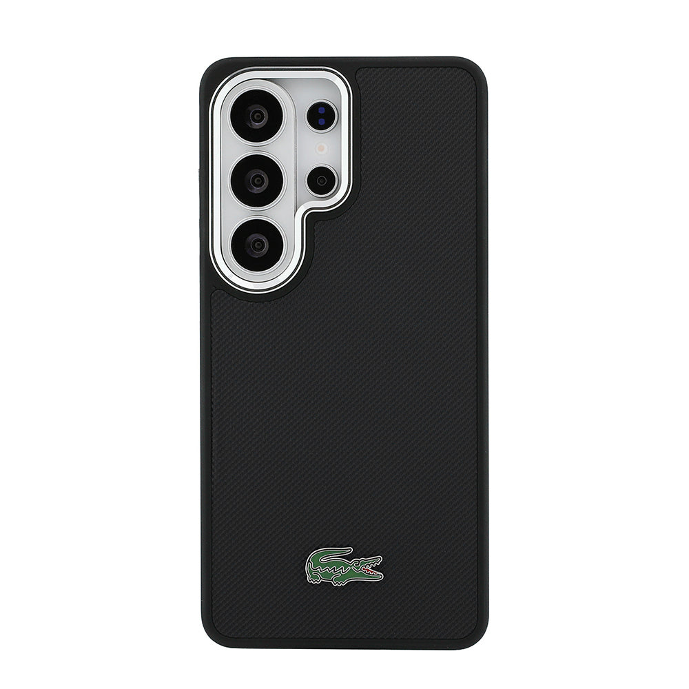 Galaxy S26 Ultra Kılıf Lacoste Orjinal Lisanslı PU Pike Desenli Arka Yüzey İkonik Timsah Metal Logolu Kapak