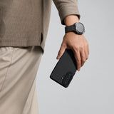 Galaxy S26 Ultra Kılıf M-safe Şarj Özellikli 600D Aramid Karbon Fiber Pitaka Cairn Serisi Black-Grey Twill Kapak