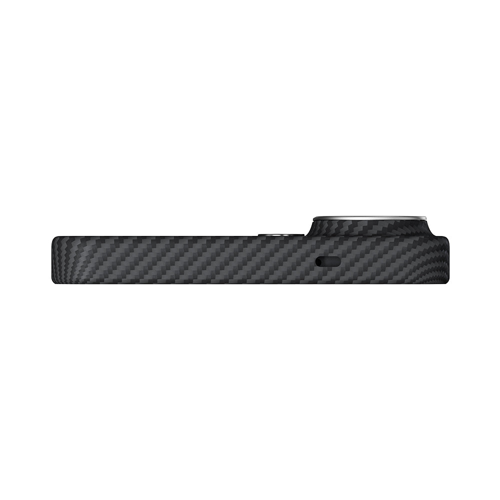 Galaxy S26 Ultra Kılıf M-safe Şarj Özellikli 600D Aramid Karbon Fiber Pitaka Ultra-Slim Classic Serisi Black-Grey Twill Kapak