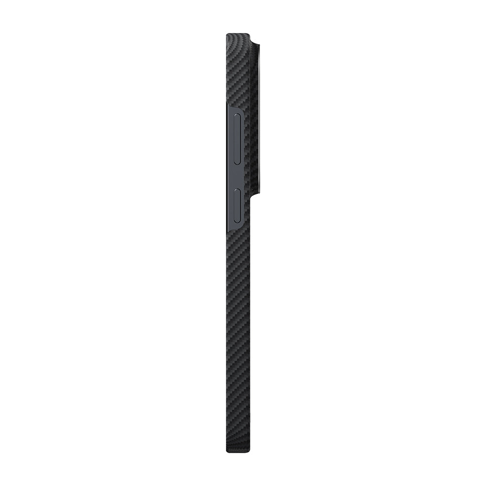 Galaxy S26 Ultra Kılıf M-safe Şarj Özellikli 600D Aramid Karbon Fiber Pitaka Ultra-Slim Classic Serisi Black-Grey Twill Kapak