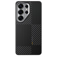 Galaxy S26 Ultra Kılıf M-safe Şarj Özellikli 600D Metal Kamera Çerçeveli Raptic Aramid Dual Serisi Karbon Kapak
