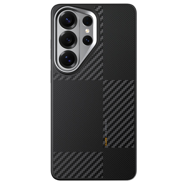 Galaxy S26 Ultra Kılıf M-safe Şarj Özellikli 600D Metal Kamera Çerçeveli Raptic Aramid Dual Serisi Karbon Kapak
