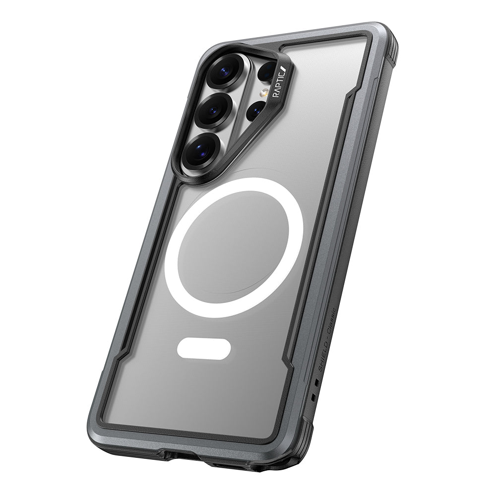 Galaxy S26 Ultra Kılıf M-safe Şarj Özellikli Airbagli Raptic Shield Serisi Şeffaf Arka Yüzey Kapak