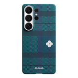 Galaxy S26 Ultra Kılıf M-safe Şarj Özellikli Aramid Karbon Fiber Pitaka Flora in Grid Serisi Kapak