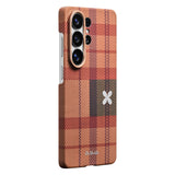Galaxy S26 Ultra Kılıf M-safe Şarj Özellikli Aramid Karbon Fiber Pitaka Flora in Grid Serisi Kapak