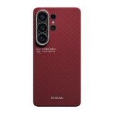 Galaxy S26 Ultra Kılıf M-safe Şarj Özellikli Aramid Karbon Fiber Pitaka Harvard University Serisi Kapak