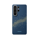 Galaxy S26 Ultra Kılıf M-safe Şarj Özellikli Aramid Karbon Fiber Pitaka Tactile Woven Starpeak Edge Serisi Milky Way Galaxy Kapak