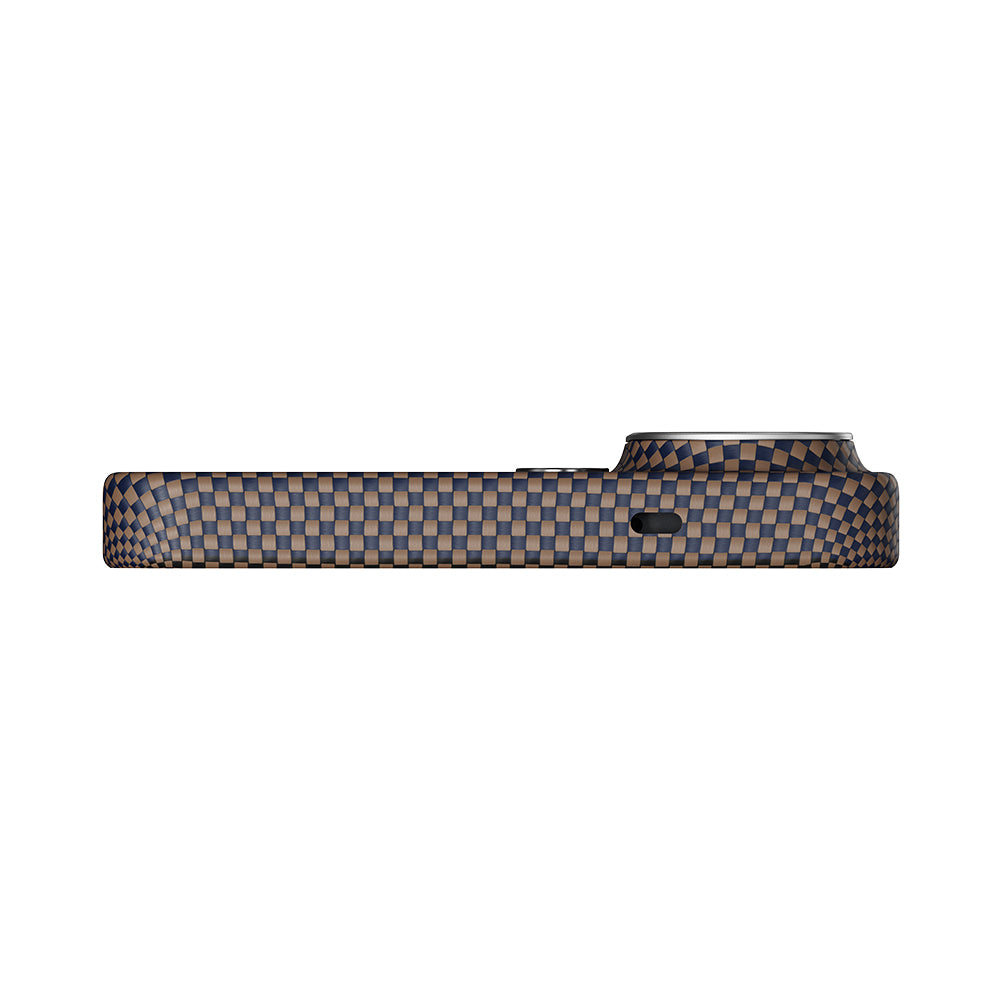 Galaxy S26 Ultra Kılıf M-safe Şarj Özellikli Aramid Karbon Fiber Pitaka Tactile Woven Sunset-Moonrise Serisi Kapak