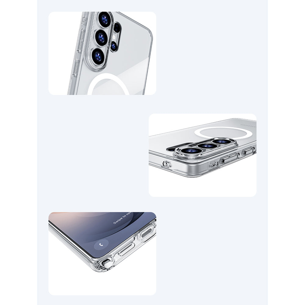 Galaxy S26 Ultra Kılıf M-safe Şarj Özellikli Benks Magnetik Crystal Serisi Şeffaf Kapak
