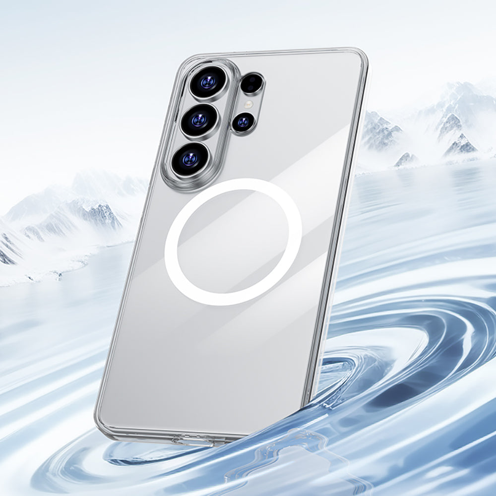 Galaxy S26 Ultra Kılıf M-safe Şarj Özellikli Benks Magnetik Crystal Serisi Şeffaf Kapak