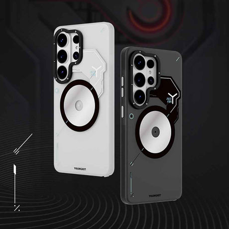 Galaxy S26 Ultra Kılıf M-safe Şarj Özellikli Disk Desenli Youngkit Disc Battle Kapak