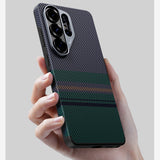 Galaxy S26 Ultra Kılıf M-safe Şarj Özellikli Karbon Fiber Tasarımlı Benks Aurora ArmorPro Kevlar Kapak