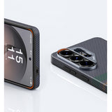 Galaxy S26 Ultra Kılıf M-safe Şarj Özellikli Karbon Fiber Tasarımlı Benks Aurora ArmorPro Kevlar Kapak