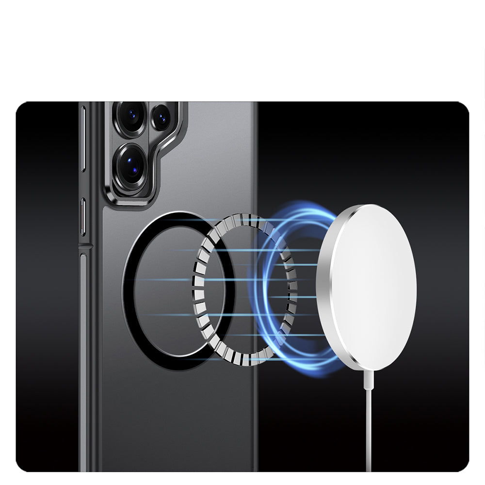 Galaxy S26 Ultra Kılıf M-safe Şarj Özellikli Mat Görünümlü Wlons Vevo Kapak