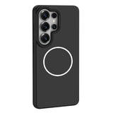 Galaxy S26 Ultra Kılıf M-Safe Şarj Özellikli Metal Kamera Çerçeveli Zore Sanremo Silikon Kapak