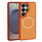 Galaxy S26 Ultra Kılıf M-Safe Şarj Özellikli Metal Kamera Çerçeveli Zore Sanremo Silikon Kapak
