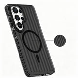 Galaxy S26 Ultra Kılıf M-safe Şarj Özellikli Oyuklu Tasarım Mutural Luggage Serisi Kapak