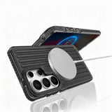 Galaxy S26 Ultra Kılıf M-safe Şarj Özellikli Oyuklu Tasarım Mutural Luggage Serisi Kapak
