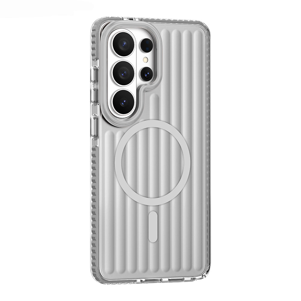 Galaxy S26 Ultra Kılıf M-safe Şarj Özellikli Oyuklu Tasarım Mutural Luggage Serisi Kapak
