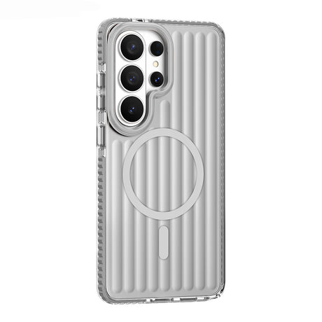 Galaxy S26 Ultra Kılıf M-safe Şarj Özellikli Oyuklu Tasarım Mutural Luggage Serisi Kapak