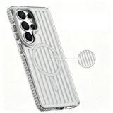 Galaxy S26 Ultra Kılıf M-safe Şarj Özellikli Oyuklu Tasarım Mutural Luggage Serisi Kapak