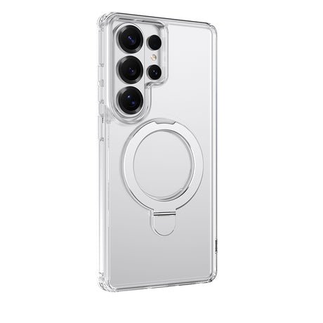 Galaxy S26 Ultra Kılıf M-safe Şarj Özellikli Raptic Air Stand Serisi Buzlu Transparan Tasarımlı Standlı Kapak