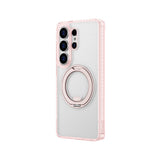 Galaxy S26 Ultra Kılıf M-safe Şarj Özellikli Şeffaf 360 Derece Standlı Amazingthing Titan MagSpin Serisi Kapak