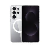 Galaxy S26 Ultra Kılıf M-safe Şarj Özellikli Transparan Sert PC Wlons Pita Kapak