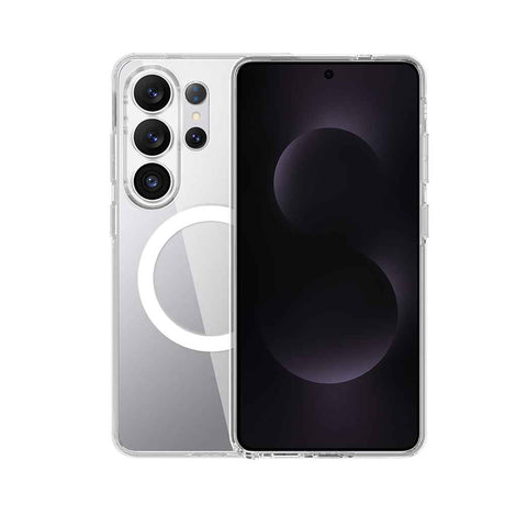 Galaxy S26 Ultra Kılıf M-safe Şarj Özellikli Transparan Sert PC Wlons Pita Kapak