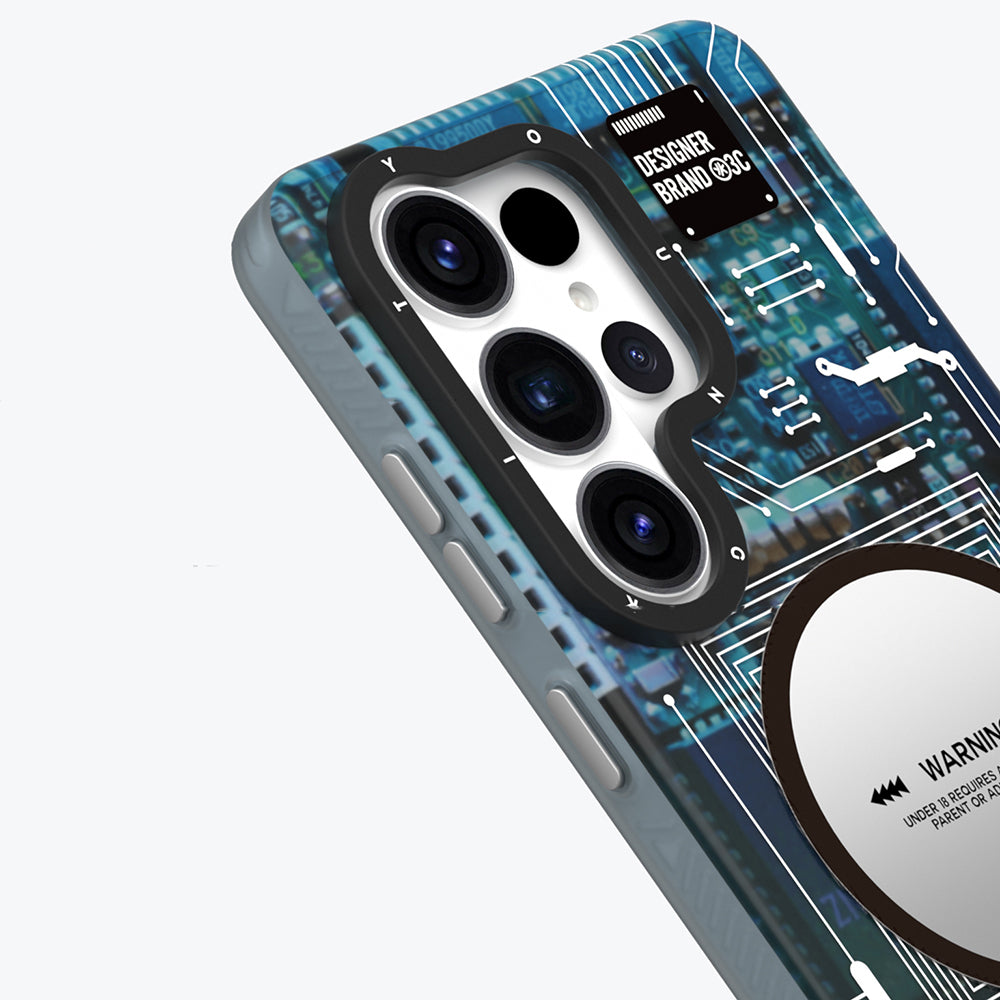 Galaxy S26 Ultra Kılıf M-safe Şarj Özellikli Youngkit 360 Derece Standlı Technology Serisi Kapak