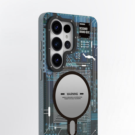 Galaxy S26 Ultra Kılıf M-safe Şarj Özellikli Youngkit 360 Derece Standlı Technology Serisi Kapak