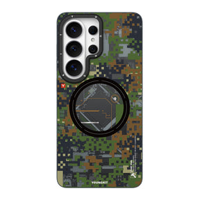 Galaxy S26 Ultra Kılıf M-Safe Şarj Özellikli Youngkit Camouflage Sykell Serisi Kapak