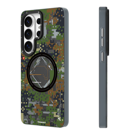 Galaxy S26 Ultra Kılıf M-Safe Şarj Özellikli Youngkit Camouflage Sykell Serisi Kapak