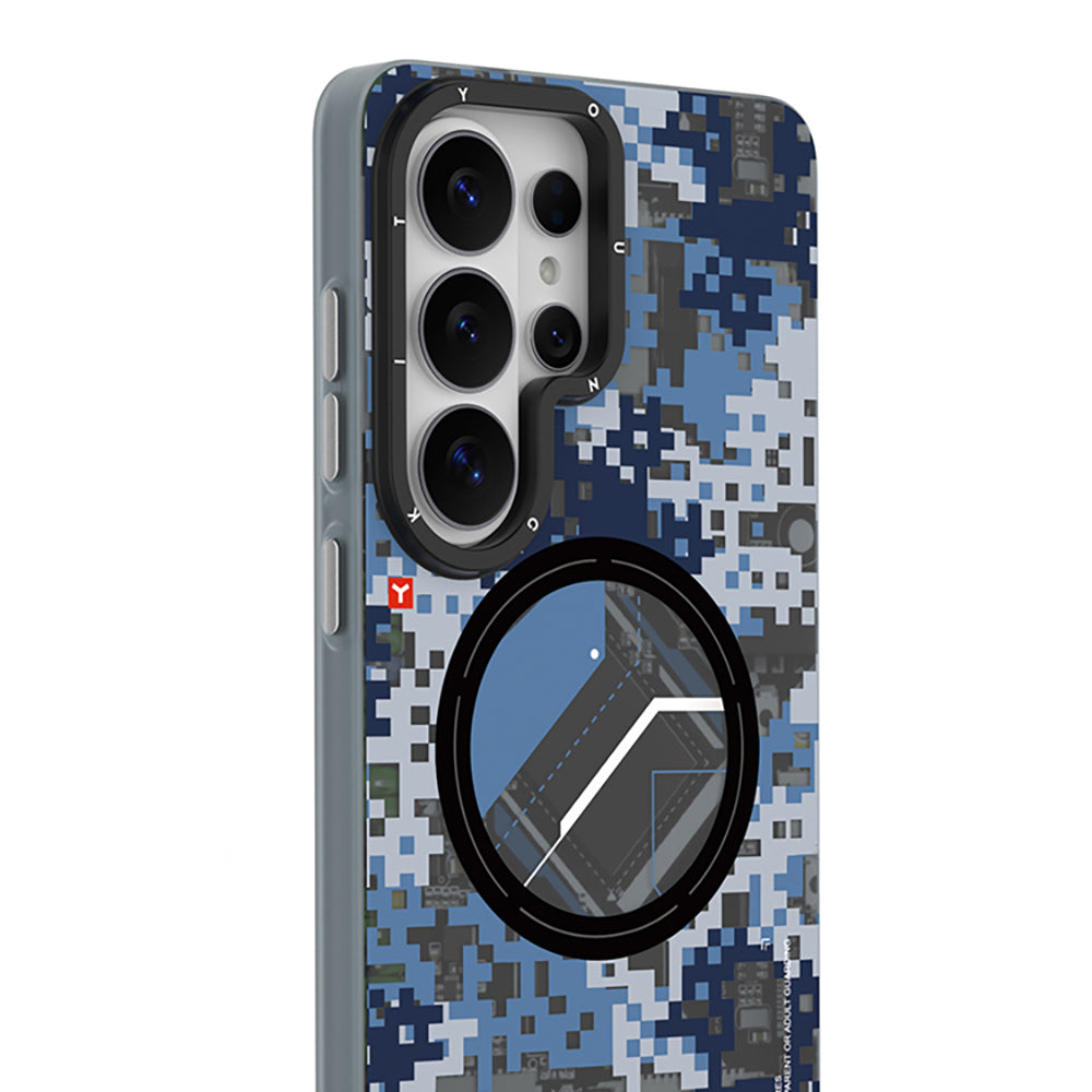 Galaxy S26 Ultra Kılıf M-Safe Şarj Özellikli Youngkit Camouflage Sykell Serisi Kapak