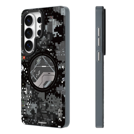 Galaxy S26 Ultra Kılıf M-Safe Şarj Özellikli Youngkit Camouflage Sykell Serisi Kapak