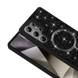 Galaxy S26 Ultra Kılıf Pırlanta Tasarımlı M-safe Şarj Özellikli Zore Mozaik Silikon Kapak