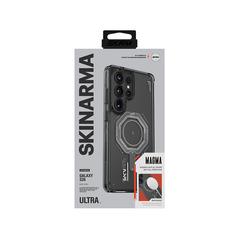 Galaxy S26 Ultra Kılıf Skinarma M-safe Şarj Özellikli Airbag Tasarımlı Magma Kapak