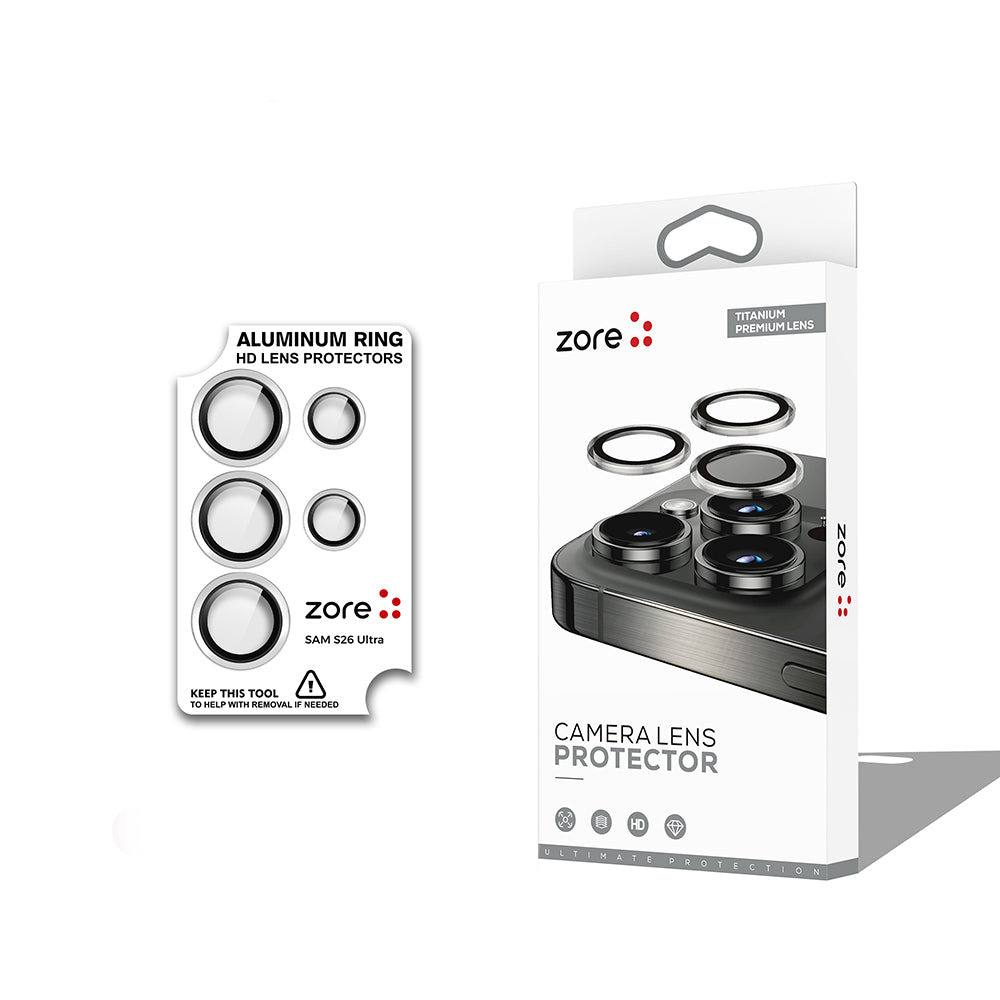 Galaxy S26 Ultra Zore CL-12 Premium Safir Parmak İzi Bırakmayan Anti-Reflective Kamera Lens Koruyucu