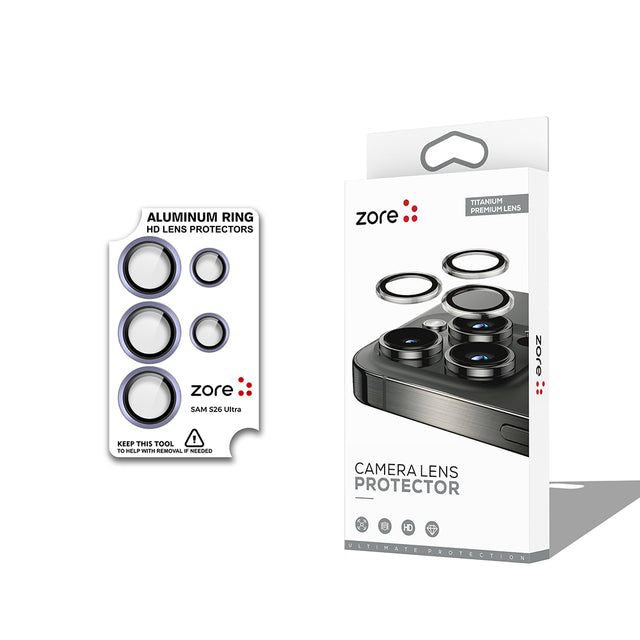 Galaxy S26 Ultra Zore CL-12 Premium Safir Parmak İzi Bırakmayan Anti-Reflective Kamera Lens Koruyucu