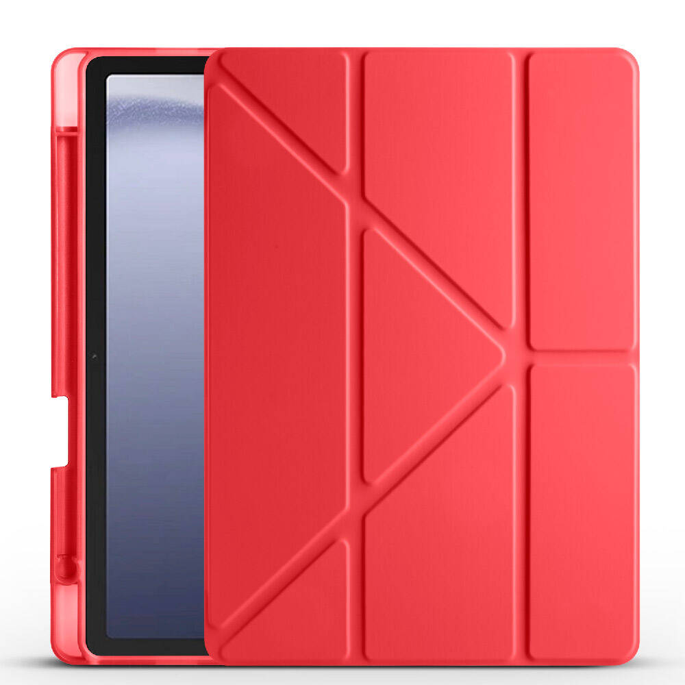 Galaxy Tab A11 Kılıf Zore Tri Folding Kalem Bölmeli Standlı Kılıf